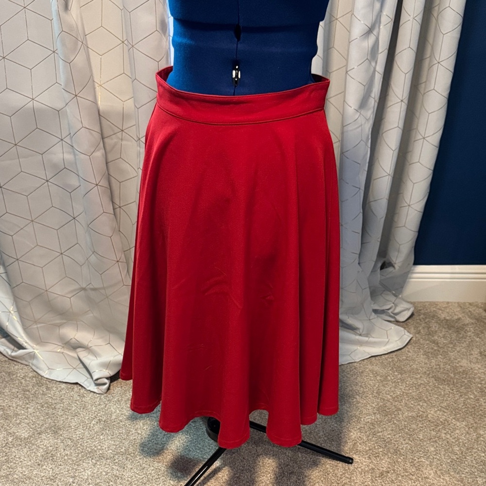 RockSteady Vibrant Red A-Line Skirt